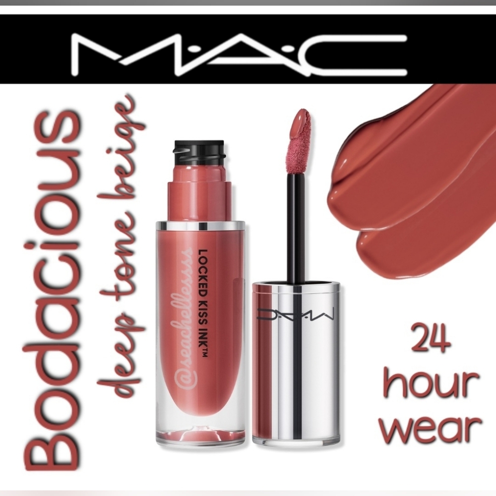 MAC Cosmetics Locked Kiss Ink Lipstick Bodacious Deep Beige Brand New In Box